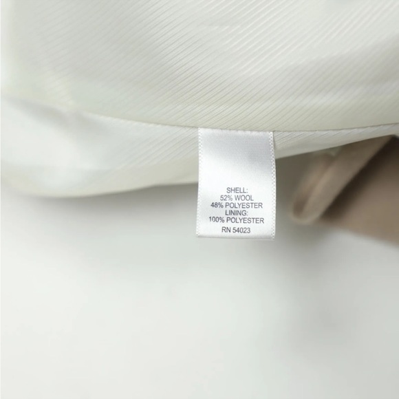 Banana Republic Womens Sz S Beige Wool Blend Coat Jacket Single Vent - Picture 6 of 9